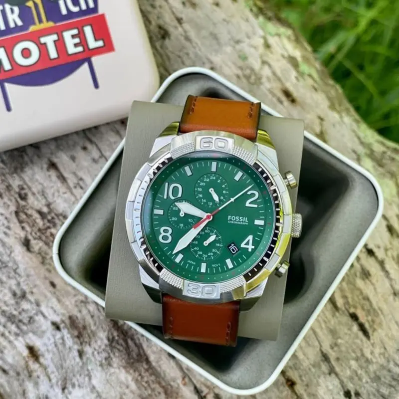 Fossil Bronson Chronograph Green Dial Men’s Watch | FS5738